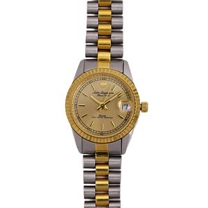 Jules Jurgensen Vintage Gold Plated 1990's Ladies Wrist Watch Solid Links